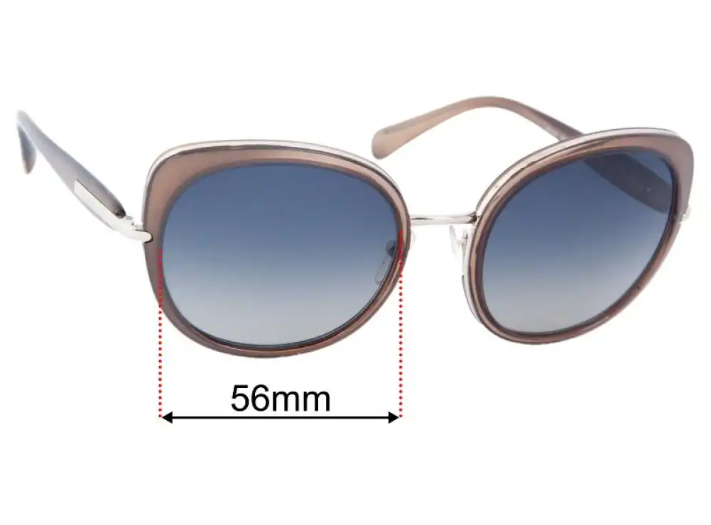 Prada SPR52O 56mm Replacement Lenses by Sunglass Fix™